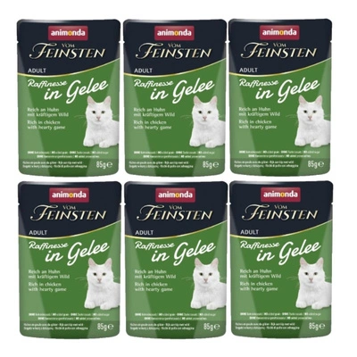 ANIMONDA Vom Feinsten Raffinesse Huhn mit Wild in Gelee 6x85g