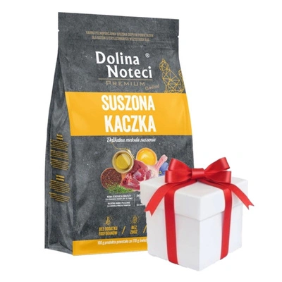 DOLINA NOTECI Premium-Trockenfutter für sterilisierte Katzen aller Rassen Ente 2 kg + Überraschung für die Katze GRATIS!