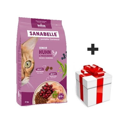 BOSCH Sanabelle Senior Geflügel 8kg + Überraschung für die Katze
