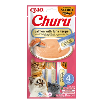 INABA CAT CHURU Lachs mit Thunfisch 4x14g