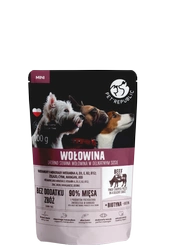 PetRepublic fein gehackte Stücke in einer delikaten Sauce - Rindfleisch 100g für Hunde