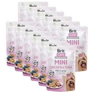 Brit Care Mini Pouch Filets in Hühner- und Thunfischsoße 12x85g
