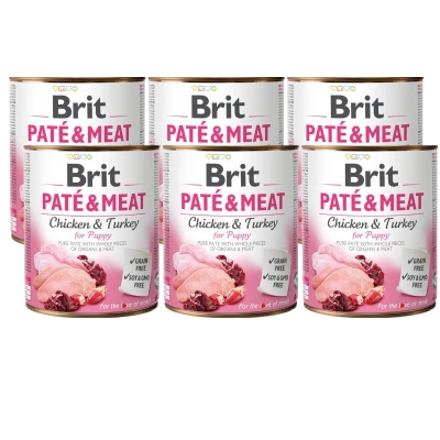 Brit Paté & Meat For Puppy Huhn und Pute 6x800g