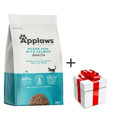 APPLAWS Complete Dry Adult Ocean Fish With Salmon 6kg + Überraschung für die Katze