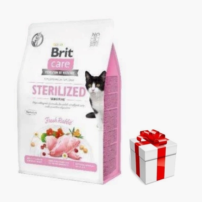 Brit Care Cat Grain-Free Sterilized Sensitive mit Kaninchen 7kg + eine Überraschung für Ihre Katze GRATIS!