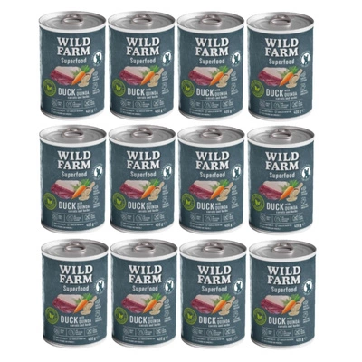 Wild Farm Superfood Ente 12x400g getreidefreies Hundefutter
