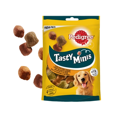 Pedigree Tasty Bites Chewy Cubes Huhn und Ente Hund behandeln 130g