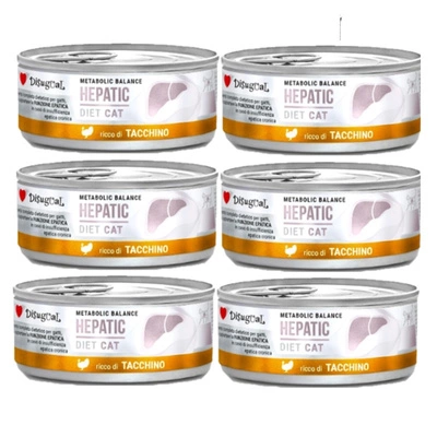 Disgual Nassfutter für Katzen, Veterinärmedizinisch, Leber, Truthahn (ausgewachsen), 6x85 g