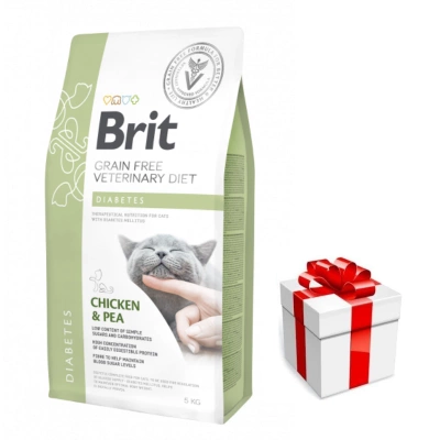 Brit Grain Free Veterinary Diets Cat Diabetes Chicken & Peas 5kg + Überraschung für die Katze GRATIS!