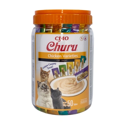 INABA Churu Diät für Katzen – mit Hühnchen mischen (50 x 14 g)