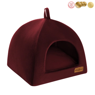 RECOBED Hundekiste velurove kastanienbraun S 40x40cm