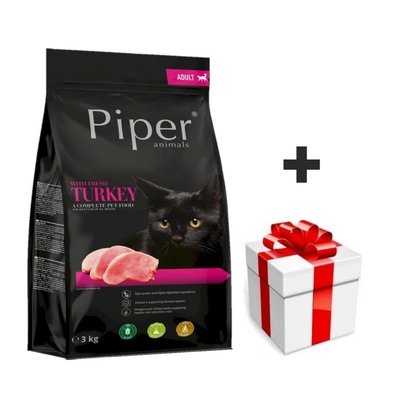 DOLINA NOTECI Piper Animals mit Pute für Katzen 3kg + Überraschung für die Katze