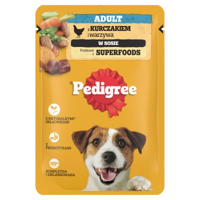 Pedigree Hundenassfutter für Erwachsene mit Huhn & Gemüse in Sauce 100g