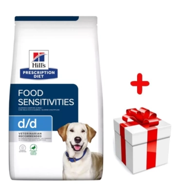 Hill's PD Prescription Diet Canine d/d  Ente & Reis 12kg + Überraschung für den Hund