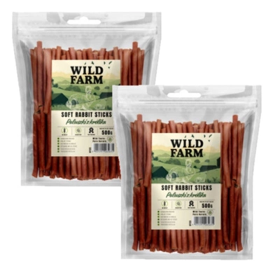 WILD FARM Kaninchen-Stäbchen 2x500g Leckerli für Hunde