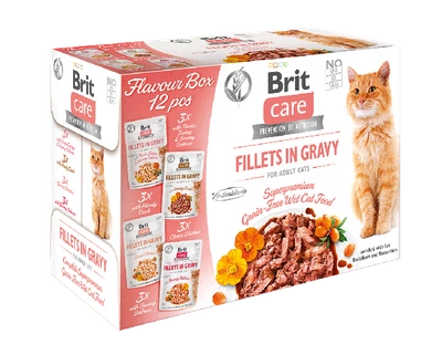 BRIT CARE Katzenfilets in Soßenmischung, 12 x 85 g
