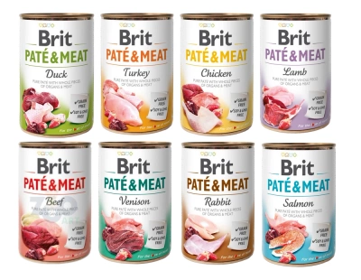 BRIT PATE & MEAT Mix 8x400g 8 Geschmacksrichtungen