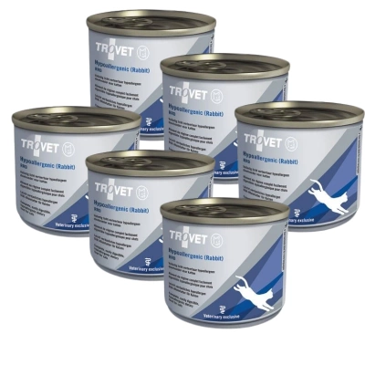 TROVET RRD Hypoallergenes Kaninchen für Katzen 6x200g