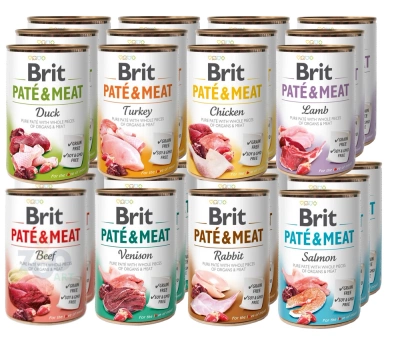 BRIT PATE & MEAT Mix 24x400g 8 Geschmacksrichtungen