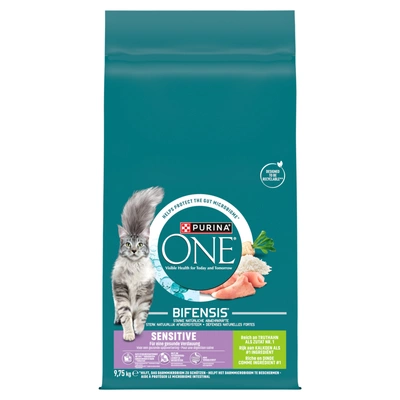 Purina One Sensitive Truthahn-Reis-Katzenfutter für ausgewachsene Katzen 9,75 kg