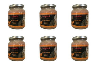 Leopold Pate Mousse mit Lammfleisch für Katzen 6x300g +10% Gratis (Dose)