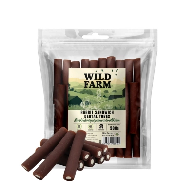 WILD FARM Dental Tubes mit Kaninchen 500g Hundeleckerli