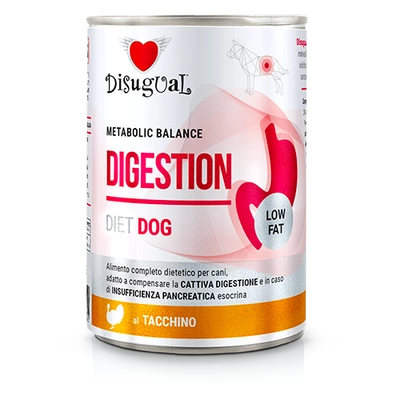 Disgual Veterinär-Nassfutter für Hunde, Verdauung, Truthahn (ausgewachsen), 400 g
