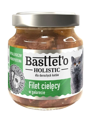 Basttet'o Holistic Kalbsfilet in Gelee für Katzen 6x130g -2% günstiger im Set