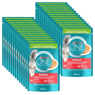 Purina One Sterilcat mit Pute und grünen Bohnen 26x85g