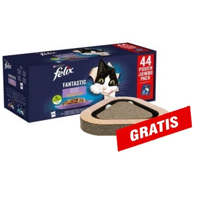 Felix Fantastic Mixed Meat Jelly 44x85g + Kratzbaum GRATIS!!