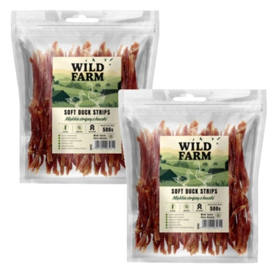 WILD FARM Weiche Enten-Strips 2x500g Leckerli für Hunde