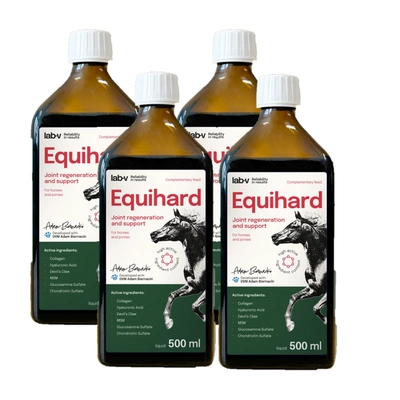 Lab-v Equihard – Komplexe Formel für gesunde Gelenke bei Pferden und Ponys 4x500 ml