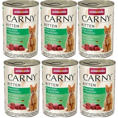 ANIMONDA Carny Kitten Geschmack: Rind, Huhn und Kaninchen 6x400g