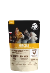 PetRepublic fein gehackte Stücke in milder Sauce Huhn 100g für Katzen