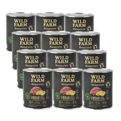 WILD FARM Monoprotein Wild Boar 12x800 g hypoallergenes Hundefutter