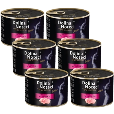 Dolina Noteci Premium Junior Für Katzen - reich an Pute 6x185g