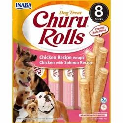 INABA Churu Brötchen für Hunde Huhn mit Lachs 8x12g