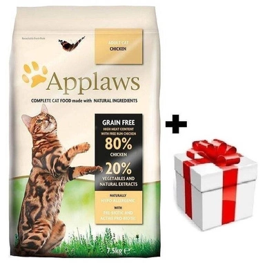 APPLAWS Complete Dry Adult Chicken 7,5kg + Überraschung für die Katze