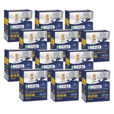 BOZITA Dog Huhn und Reis in Götterspeise 12x370g