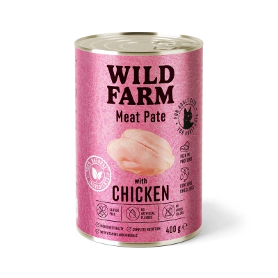 WILD FARM Pate Chicken 400g - glutenfreies Katzenfutter