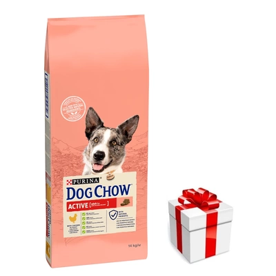 Purina Dog Chow Active Adult mit Huhn 14kg + Überraschung für den Hund