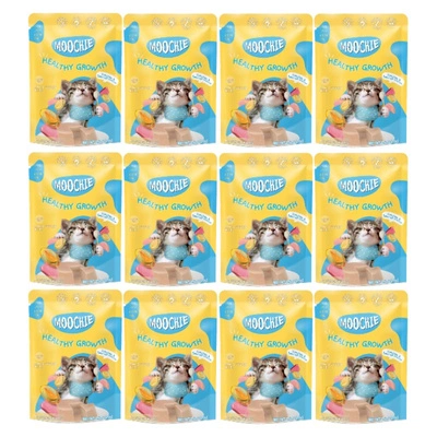 MOOCHIE KITTEN Gesundes Wachstum Thunfisch & Huhn 12x70 g