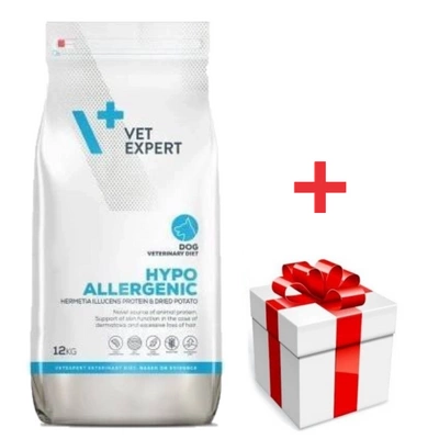 VETEXPERT Veterinärdiät Hund Hypoallergen Insekt 12kg + una sorpresa per il vostro cane