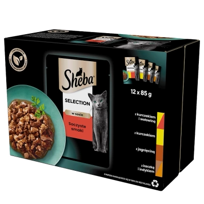Sheba Sachet Selection In Sauce Saftige Geschmacksrichtungen 12x85g