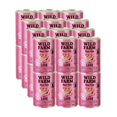 WILD FARM Pate Lamm 24x400g - glutenfreies Katzenfutter