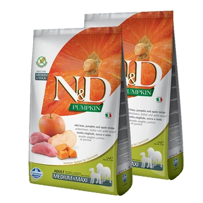 Farmina N&D Pumpkin Grain Free Canine Adult Medium&Maxi Boar&Apple 2x12kg