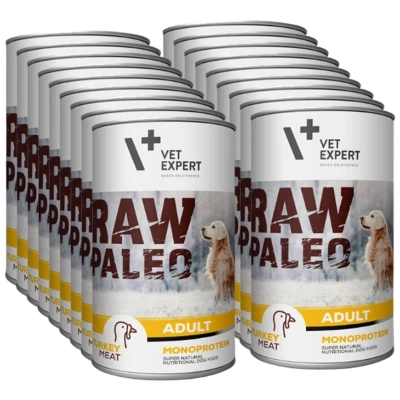 VETEXPERT Rohes Paleo Truthahn für Erwachsene 18x400g