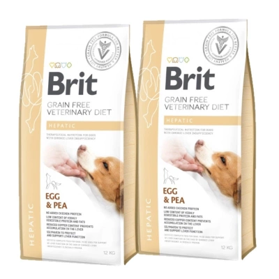 Brit Grain Free Veterinary Diet Dog Hepatic Egg & Pea 2x12kg