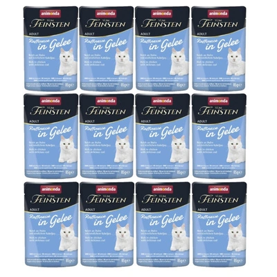 ANIMONDA Vom Feinsten Raffinesse Huhn mit Kabeljau in Gelee 12x85g