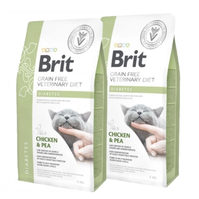 Brit Grain Free Veterinary Diets Cat Diabetes Chicken & Peas 2x5kg